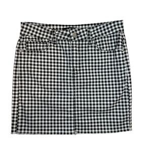 Dollhouse Mini Skirt Checker Print High Waisted Skirt Size 28